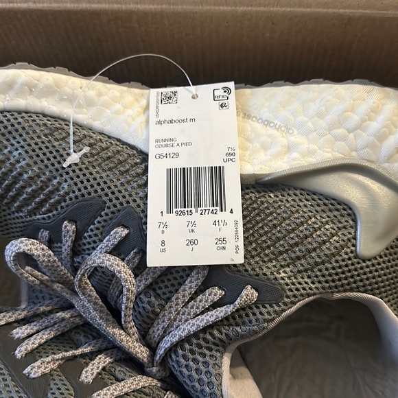 Adidas Alphaboost Grey size 8 - Picture 11 of 11